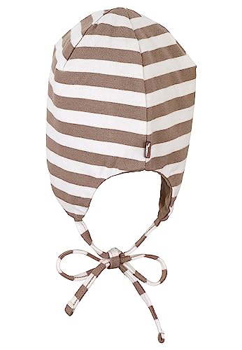 Sterntaler Jungen-Babymütze mit Streifen und Bindeband, Braun, 49 – Bild 4