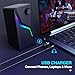 AYJBKL Computer Speakers, PC Speakers for Desktop with 6 Lighting Modes, PC Gaming Accessories, Stereo Sound Desktop Computer Speakers with 2 Bass-Boost Ports, USB Powered 3.5mm AUX Cable