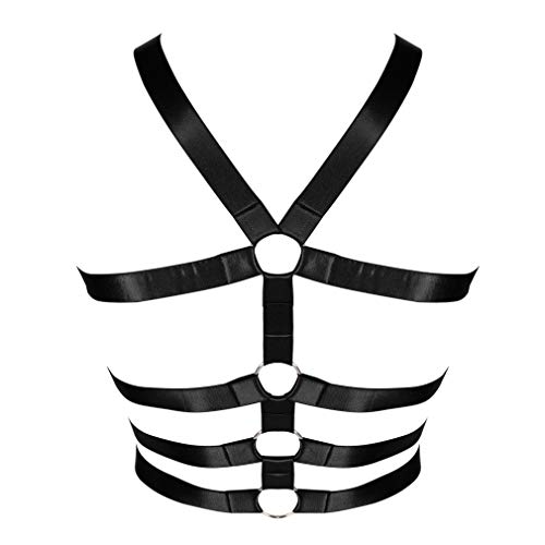 Men's Strappy Tops Harness Waist Belts Hollow Out Cupless Caged Body Punk Gothic Dance Rave Costume3