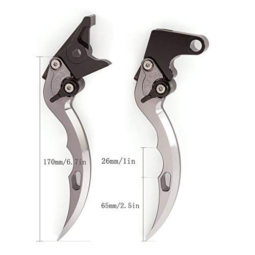 FXCNC Racing Freno Ajustable Embrague Palancas para VTR1000F/FIRESTORM 98-05,VFR800/F 02-18,VFR750 91-97,CBF1000 06-09,VF750S SABRE 82-86