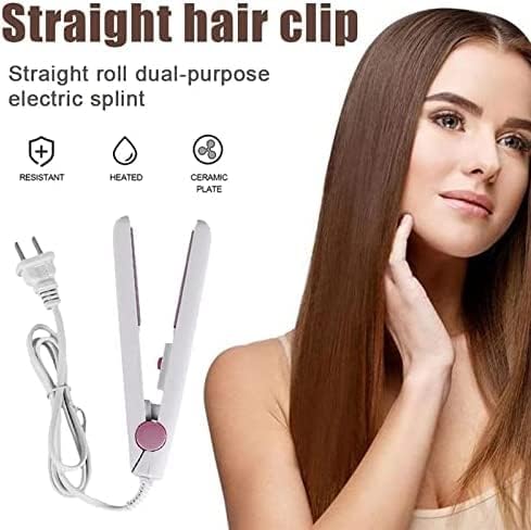 Miniatura 3 de Mini alisadora de pelo para niñas, plancha alisadora de pelo, rizador de pelo, plancha plana portátil para mujeres, ondas de cabello (rosa)