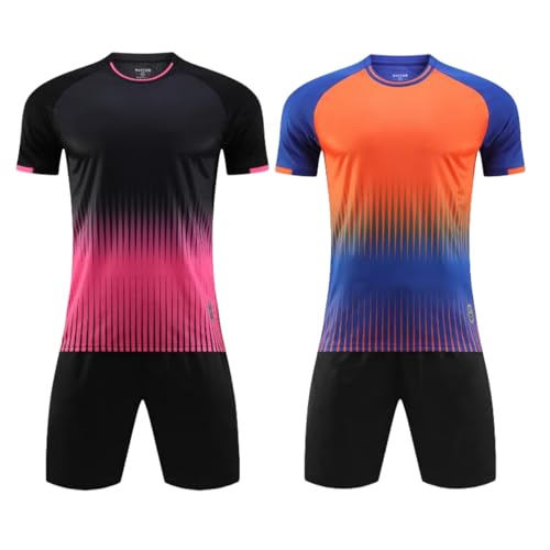 CRFASIBE 2 Stück Kinder Fußball Trikot Set, 7-13 Jahre(Stil F, 130cm)