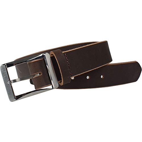 Titanium Work Belt - USA Made Genuine Full Grain Leather with Certified Nickel Free Titanium Buckle3