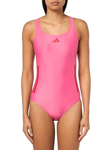 adidas 3-Stripes C-Back Swimsuit Traje de baño de una Sola Pieza, Pulse Magenta/Better Scarlet, 42 Mujeres