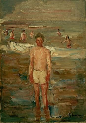 Peinture décorative sur toile Baigneur Liebermann au rendu artistique premium