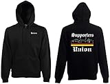Öko-Tex Standard 100 Union Herren Kapuzenjacke Supporters Ultras Schwarz XL