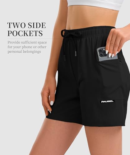 Women's Hiking Cargo Casual Shorts 6 inches Lightweight Quick Dry Athletic Shorts for Golf Workout Travel Summer 20254