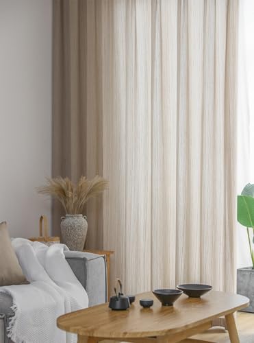 Voilage aspect lin texturé de grande largeur pour finitions chics - 7