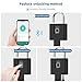 KENRONE Smart Padlock with Keys, Heavy Duty Fingerprint Padlock, Remote Authorization via Phone, with Rest Key and 2 Keys,Waterproof Padlocks for School Locker,Truck,Warehouse,Gate,Office,Door