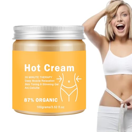 Crema Reductora Quema Grasa – Gel Calor Reafirmante Para Abdomen Cintura Brazos Muslos | Loción De Masaje Térmico Aumenta Sudoración En Ejercicio | Cuidado Corporal Hombre Mujer
