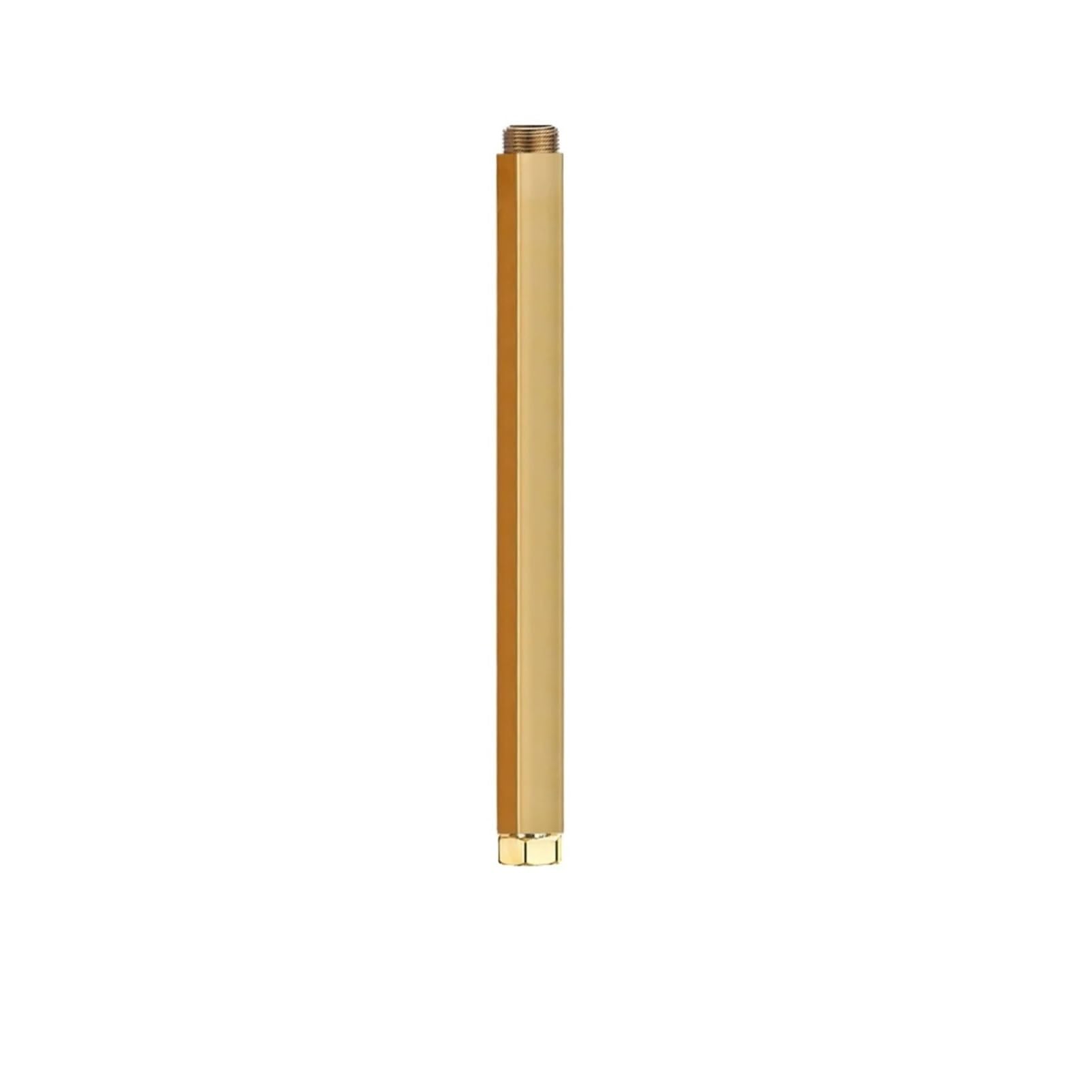 Barra de extensión para ducha de 40 cm con tubo cuadrado negro