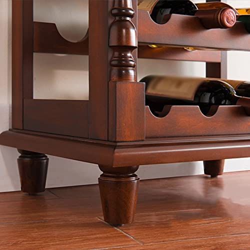 Gabinete para vino de madera estilo europeo marrón miniatura 5