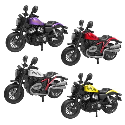 Moto Juguete,4 Piezas Motocicleta Juguete de Aleación,Mini Maqueta Moto,Juguete de Modelo de Motocicleta,Para NiñOs PequeñOs, Juegos Educativos Para NiñOs Y NiñAs, Regalo De Fiesta De CumpleañOs
