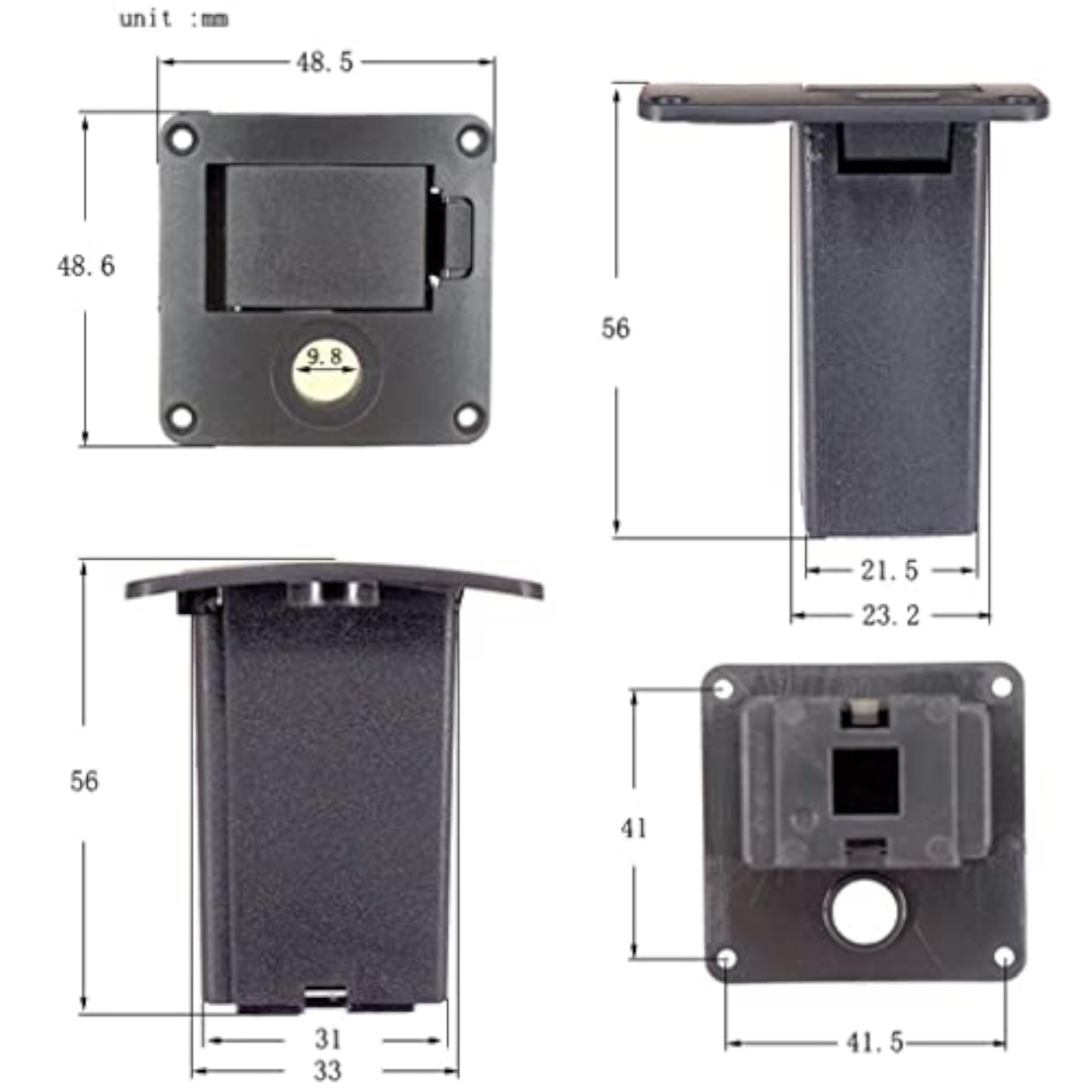 Active Guitar Bass Pickup 9v Battery Holder Cover