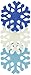 Dimensions Feltworks Laser Cut Snowflakes, Blue, Light Blue and White, Set of 6