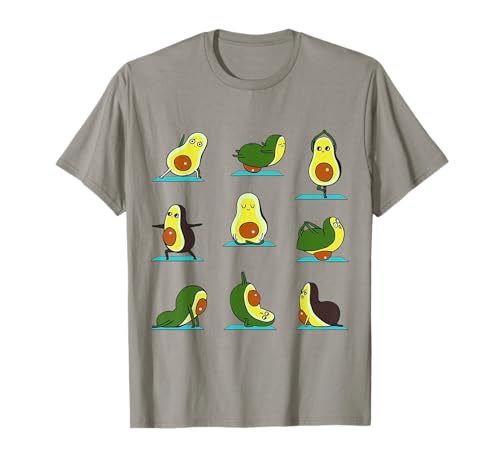 Avocado Yoga Poses Avo-Cardio Exercise Fitness Gym Workout T-Shirt