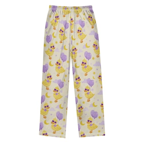 Cute Funny Ducks Lounge Pajama Pants Soft PJ Bottoms for Sleepwear Ages 6-14 Years2