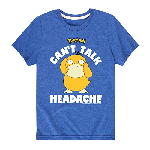HYBRID APPAREL - Pokémon - Psyduck Headache - Youth Short Sleeve Graphic T-Shirt - Size Small Royal Blue