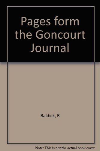 Pages form the Goncourt Journal B0010XC220 Book Cover