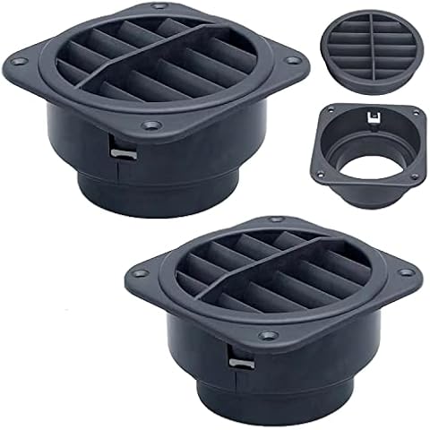 Warm Air Vent Outlet,2pcs 360 Degrees Rotatable Car Heater Duct Hose Pipe Warm Air Vent Outlet for Parking Heater Air Conditioner Steering Car Bus Boat Eberspacher, Webasto, Propex Heaters (60mm) Cover