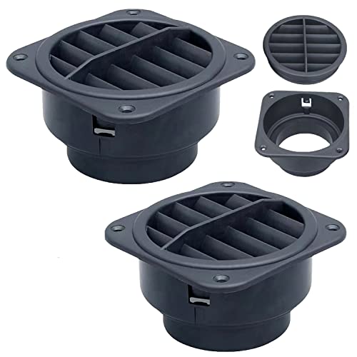 Eberspacher, Webasto, Propex 2pcs 360 Degrees Rotatable Car Heater Duct Hose Pipe Warm Air Vent Outlet for Parking Heater Air Conditioner Steering Car Bus Boat (60mm)