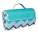 yodo Outdoor Picnic Blanket Water-Resistant for Camping Hiking Festivals,Spring Summer Blue Chevron