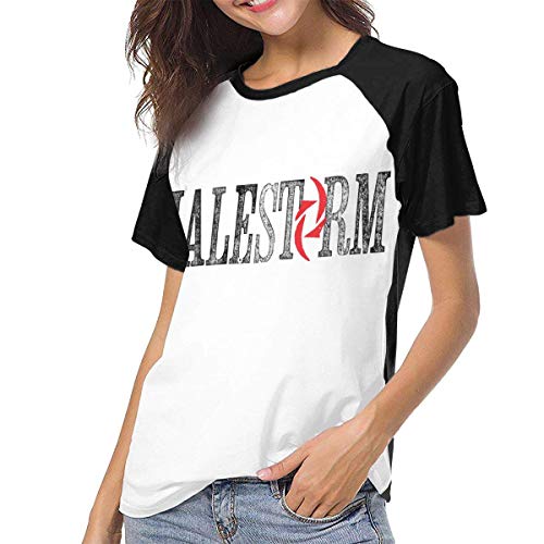 hdghgfjfghjd Camisetas para Mujeres,Halestorm Women's Short Sleeve Casual Baseball tee Polyester Sport T Shirt Personalise Daily Wear tee