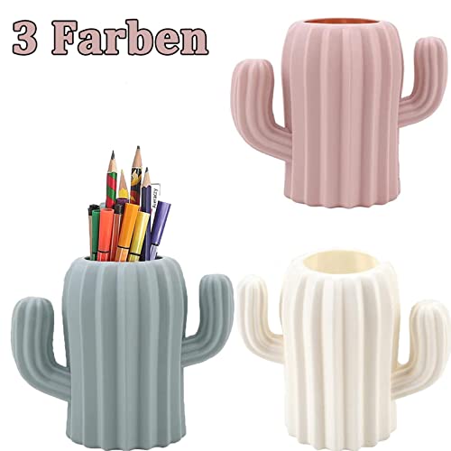 Portapenne Cactus, 3 Pezzi Portapenne per