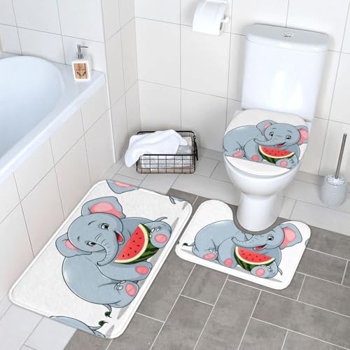 Lot de tapis de bain antidérapants sécurité wc et confort pieds nus - 8