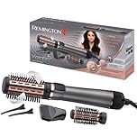 Remington Spazzola rotante per capelli, Asciugacapelli, 1000 W, Setole Morbide (40/50 mm), 2 Velocità e Temp, Rivestimento in Ceramica con Cheratina e Olio di Mandorle, Keratin Protect AS8811