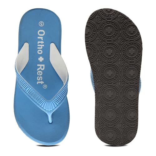 Image of Ortho + Rest Doctor Slippers for Women Orthopedic Non Slip Lightweight Comfortable Flat Casual Stylish Dr Chappals and House Flip flops For Ladies and Girl's