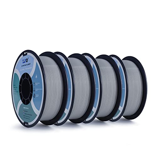 Image of ZIRO PLA Filament 1.75mm,3D Printer Filament PLA PRO Basic Color Series 1.75MM Total 4KG(8.8lbs), Dimensional Accuracy + /- 0.03mm,Gray(1KG X 4 Spools Pack) | Fit for Most FDM 3D Printer, 1.75mm 1KG Spool, Dimensional Accuracy + /-0.03mm, Colorful PLA FilamenT