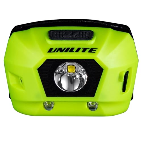 Image of Unilite HL-4R Rechargeable LED Headlamp 275 Lumens, Red Night Vision, USB-C Charging, Waterproof, Non-Slip Silicone Headband
