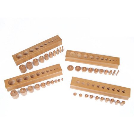 Montessori 4 Knobbed Cylinder Blocks