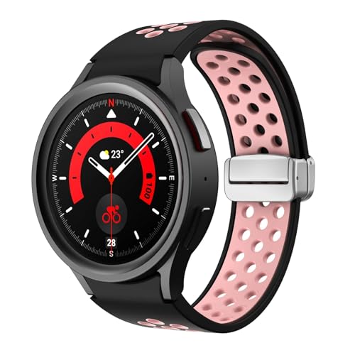 Bracelet silicone pour Samsung Galaxy Watch 6/5/4 à boucle magnétique