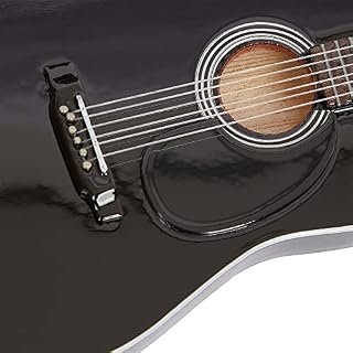 Johnny Cash – Réplique de guitare acoustique miniature Noir - Les Beatles, Paul McCartney, John Lennon, RIngo Starr, George Harrison Johnny Cash - Réplique de guitare acoustique miniature Noir – Image 4