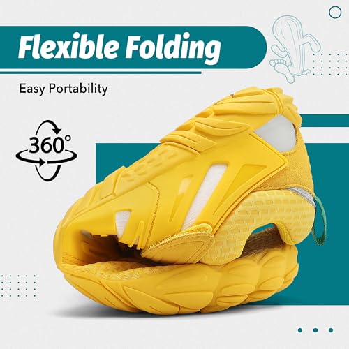SAGUARO Barefoot Hombre Mujer Zapatillas de Trail Running Ligeras Cómodas Minimalistas Zapatos Descalzos, Amarillo 43 - imagen 6