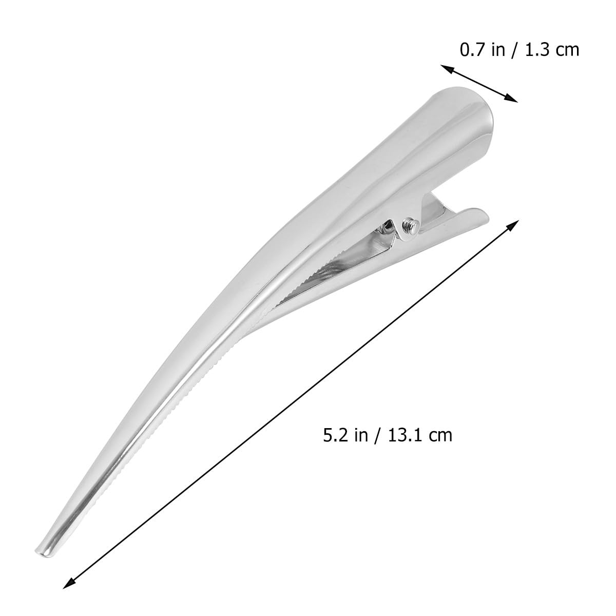 12pezzi Mollette Alligator per Capelli Grandi in Argento con Denti Antiscivolo Pinze per Styling Professionale e Acconciature Stabili per Parrucchieri e Uso Quotidiano