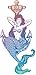 Sexy Vintage Pin Up Mermaid Cartoon - Pastel Ombre Vinyl Decal Sticker (4" Tall)
