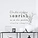 Nacnic dekoracja ścienna naklejka ścienna 'A day without a smile is a lost day'. dekoracyjny winyl jest hiszpański. Dekoracja domu naklejka dekoracyjna biuro sklep pokój.