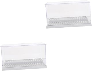 Abaodam 2 Peças Caixa De Armazenamento Caixa De Exibição De Plástico Transparente Organizador Caixas Vitrine Vitrine Para Colecionável Acrílico Transparente Suprimentos De Exposição