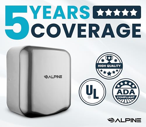 image for Alpine Industries Alpine Automatic Hand Dryers for Bathrooms Commercia