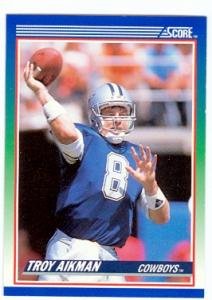 Amazon.com: Troy Aikman football card (Dallas Cowboys) 1990 Score