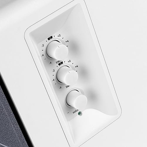 Edifier R1280T Powered Bookshelf Speakers - 2.0 Active Near Field Studio Monitor Speaker - White Enclosure - 42 Watts RMS by Edifier - Image 3