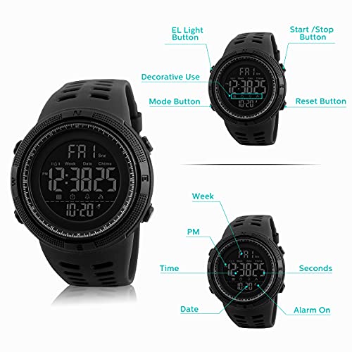 Image of L LAVAREDO Digital Men's Watch (Black Dial Black Colored Strap)