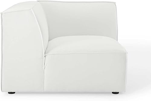 Miniatura 5 de Modway Restore - Silla esquinera de tela tapizada para sofá seccional en color blanco, 40.5 x 40.5 x 28