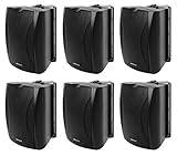 Rockville 6 WET-6B 70V 6.5' IP55 Black Commercial Indoor/Outdoor Wall Speakers