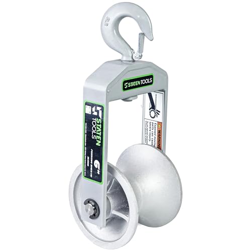 6-inch Cable Puller Sheave with Hook, 6500 lb capacity