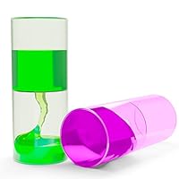 Sensory Pack of 2 Mini Ooze Tube Liquid Timer Pink / Green Sensory Play Toy for OCD ADHD ADD & Autism High Anxiety Levels