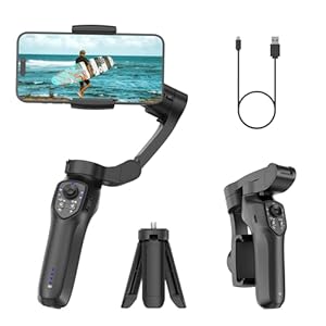 L7C Pro, Gimbal stabilizer for iPhone, Phone Stabilizer for Video Recording with Face/Object Tracking, 3-Axis Gimbal for Android & iPhone 15 Pro Max, Foldable iPhone Gimbal Vlog Recording